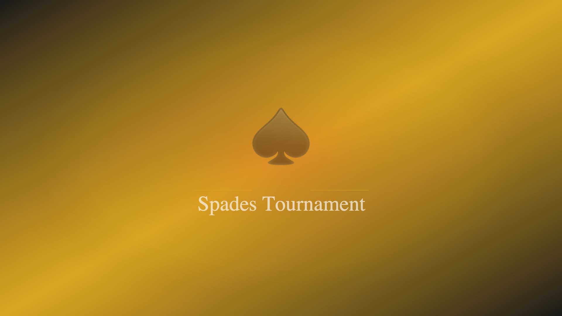 Monthly Spades Tournament